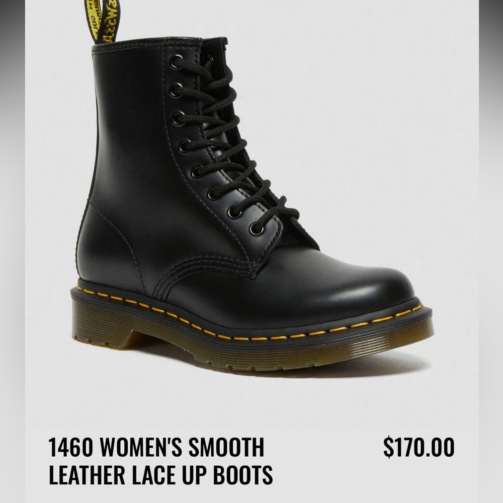 Dr. Martens 1460 Women’s Smooth Leather Lace Up Boots